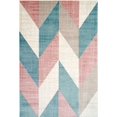 thumbnail image 1 of Ladole Rugs Blue Pink Turquoise Indoor Modern Area Rug Mat Carpet Runner for Living Bed room Entry way Patio Small Medium Large Non Slip Skid Size 3x5. 4x6 5 x 8 7 x 10, 9 by 12 11 feet ft, 1 of 4