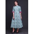 thumbnail image 4 of Bimba Robe à Manches Retroussables pour Femmes à Imprimé Papillons, Col Mandarin, Chemise Boutonnée - Xxx-Grand, 4 of 5