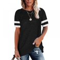 thumbnail image 2 of Chemises pour Femmes Chemises Chemises pour Femmes Hauts pour Dames Chemises à Manches Courtes pour Femmes Camisas de Mujer Chemises pour Femmes Chemises pour Femmes Été T-Shirts pour Femmes T-Shirts pour Femmes à Manches Courtes à Rayures Col, 2 of 4