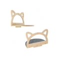 thumbnail image 4 of 1pc Wall-Mounted Cat Scratching Post, Cat Face Design Cat Climbing Frame With Felts, Wooden Cat Furniture For Playing, Climbing And Resting, Easy To A, 4 of 5