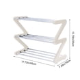 thumbnail image 3 of Boovnll Shoe Rack, 3-Tiers Detachable Multifunction Stylish Z-Type Sturdy Stainless Steel Shoe Storage Organizer, Shoe Organizer for Entryway, Dormitory, Bedroom, Bathroom, Shoe Storage, 3 of 6