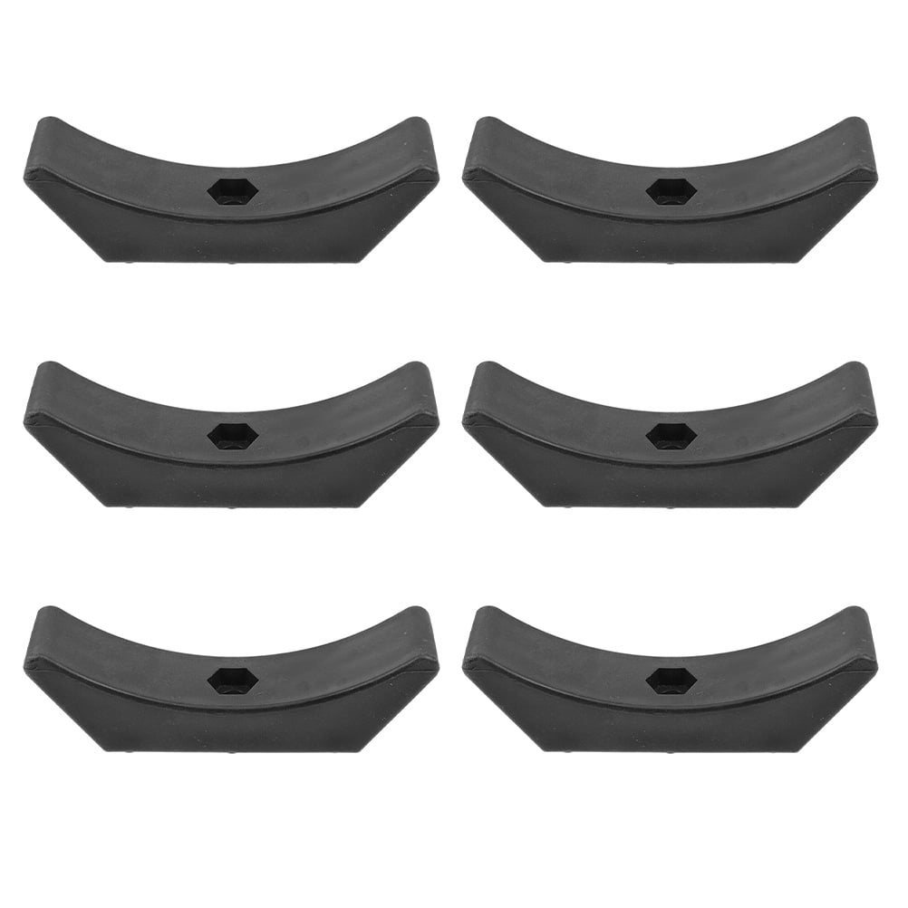 Support d'Haltère en PP Durable avec Grande Capacité de Charge pour un Rangement Sécuritaire Noir 6 Pcs