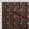 thumbnail image 4 of oneOone Velvet Olive Green Fabric Floral Sewing Craft Projects Fabric Prints By Yard 58 Inch Wide, 4 of 4