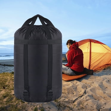 GOGHOST Compression Stuff Sack for Sleeping Bag Accessories,20L/45L Lightweight compression bag Great for Backpacking, Hiking and Camping,210T Tear Resistant Polyester,Black,45L