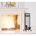 thumbnail image 3 of Kingson Ensemble de 5 Pcs d'Outils pour Foyer, Support Artisanal, Ensembles pour Foyer Extérieur, Outils pour Foyer Intérieur, Pelle, Pinces, Brosse, Tisonnier, Bois S, 3 of 7