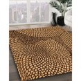 thumbnail image 3 of Ahgly Company Tapis d'Intérieur Ronds Transitionnels Orange Lavables à la Machine, 4 Pieds Rond, 3 of 7