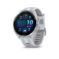 thumbnail image 1 of Garmin Forerunner® 965 GPS Smartwatch - Titanium Bezel with Whitestone Case and Whitestone/Powder Grey Silicone Band, 1 of 9