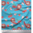 thumbnail image 1 of Soimoi Cotton Cambric Fabric Floral & Paisley Print Fabric by The Yard 42 Inch Wide, 1 of 3