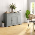 thumbnail image 2 of HOMCOM Sideboard Buffet Cabinet, Kitchen Cabinet with 2 Drawers, Grey, 2 of 10
