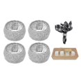 thumbnail image 1 of 4PC Beaded Napkin Ring With Craft Box White, 1 of 5