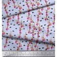 thumbnail image 2 of Soimoi Velvet Fabric Leaves,Floral & Honey Bee Insects Print Sewing Fabric Yard 58 Inch Wide, 2 of 3