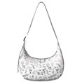 thumbnail image 1 of Lightweight Hobo Bag featuring Tropical Flower and Leaves Design Adjustable Strap Smooth Zipper Nylon Material Suitable for Daily Use and Outdoor Activities, 1 of 5