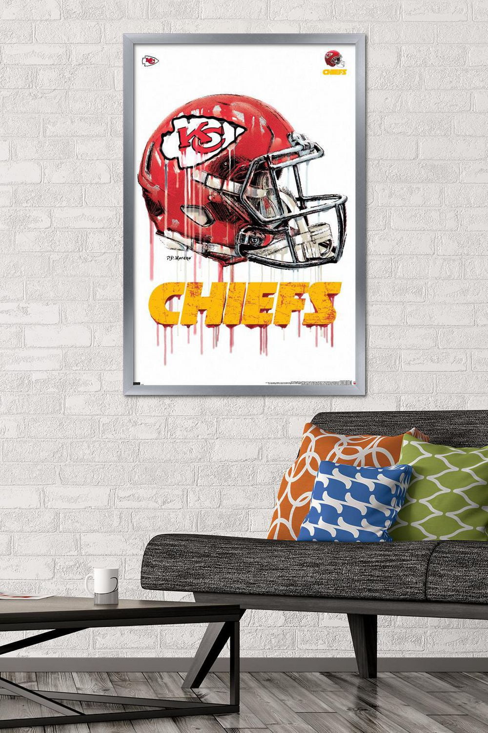 NFL Kansas City Chiefs - Drip Helmet 20 Wall Poster