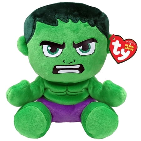 TY Beanie Babies Hulk (Soft Body) - 6"" Green