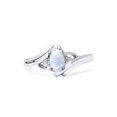 thumbnail image 3 of 3/8ct Oval Opal Diamond Ring 14K White Gold, 3 of 4