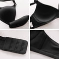 thumbnail image 4 of Woman's Bras Full-Coverage Bra Feature V-Neck Bralette Bra Style W-220 Black L, 4 of 5