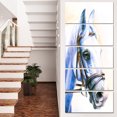 thumbnail image 1 of Blue Horse with Bridle - Abstract Canvas Art Print, 1 of 3