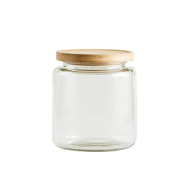 Mainstays Glass Kitchen Food Storage Jar 3L Glass jar with bamboo lid