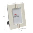 thumbnail image 2 of White Marble Brass Inlay Picture Frame 6X4, 2 of 4