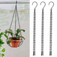 thumbnail image 2 of Fdit 3 PCS Garden Planter Flower Pot Basket Replacement Iron Hanging Chain + hooks Set,Flower Pot Hanging Chain, 2 of 9