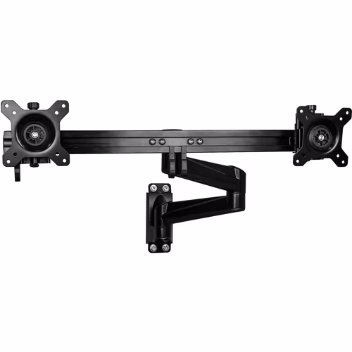 StarTech Wall Mount Dual Monitor Arm, Articulating Ergonomic VESA Wall Mount for 2x 24" (11lb/5kg) Screens, Adjustable Crossbar