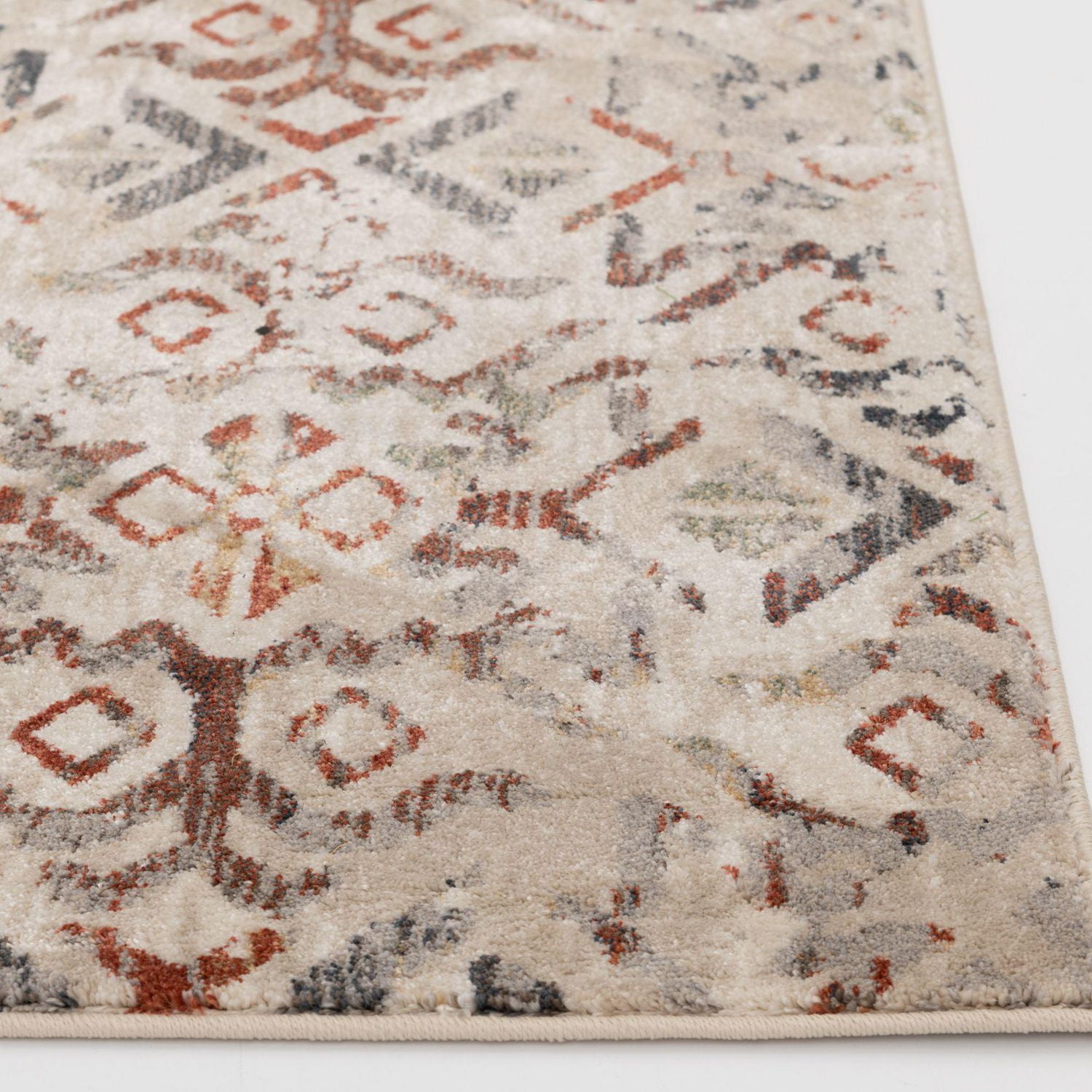 Tapis tissé bleu marine et rouge Pescara