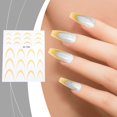 thumbnail image 1 of HOARBOEG Nail Gradient French Sticker Crescent Smile Sticker-thin French Lines Arcs-assisted Nail Decal Ornaments Clearance Sale, 1 of 7