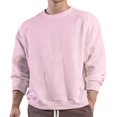 thumbnail image 1 of Yuyuzo Sweatshirts for Men Manches Longues Col Rond Couleur Unie Ample Décontracté Confortable Pull Tops, 1 of 3