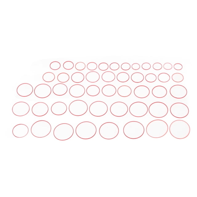 Watch Gasket, Red 49pcs 0.9mm Height Flexibility Watch Rubber Washer For Watch Repair
