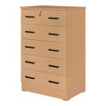thumbnail image 4 of Better Home Products Cindy 5 Drawer Chest Wooden Dresser with Lock Beech (Maple), 4 of 14