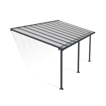 CANOPIA by PALRAM Housse de patio en aluminium Olympia, 10 pi x 20 pi, gris