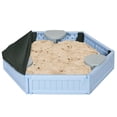 thumbnail image 1 of Outsunny Kids Sandbox with Cover for 3-12 Years Old, Light Blue, 1 of 10