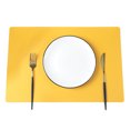 thumbnail image 2 of YAOMOBB Faux Leather Placemats Faux Leather Placemats Heat Resistant Non Slip Stain Proof Reusable Rectangular Table Mats for Home Kitchen, 2 of 7
