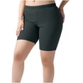 thumbnail image 1 of Yanlir Fashion Women's Plus Size Yoga Pants Shorts Solid Color Elastic Waist Quick-Drying Activewear for Gym and Training(Dark Gray,XL), 1 of 7