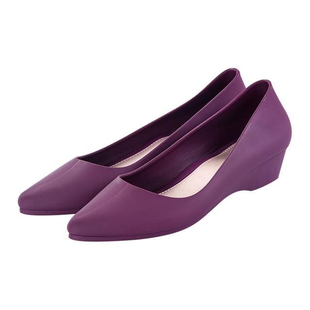 XZNGL Summer Solid Color Jelly Shoes Fashion Non-slip Soft Bottom Womens Shoe Sandals