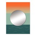 thumbnail image 2 of Designart "Minimalistic Solitary Landscape VI" Minimalism Mirror Wall Decor - Modern Orange Abstract Large Printed Mirror Wall Decor For Bedroom - 32" x 24" Inch, 2 of 5