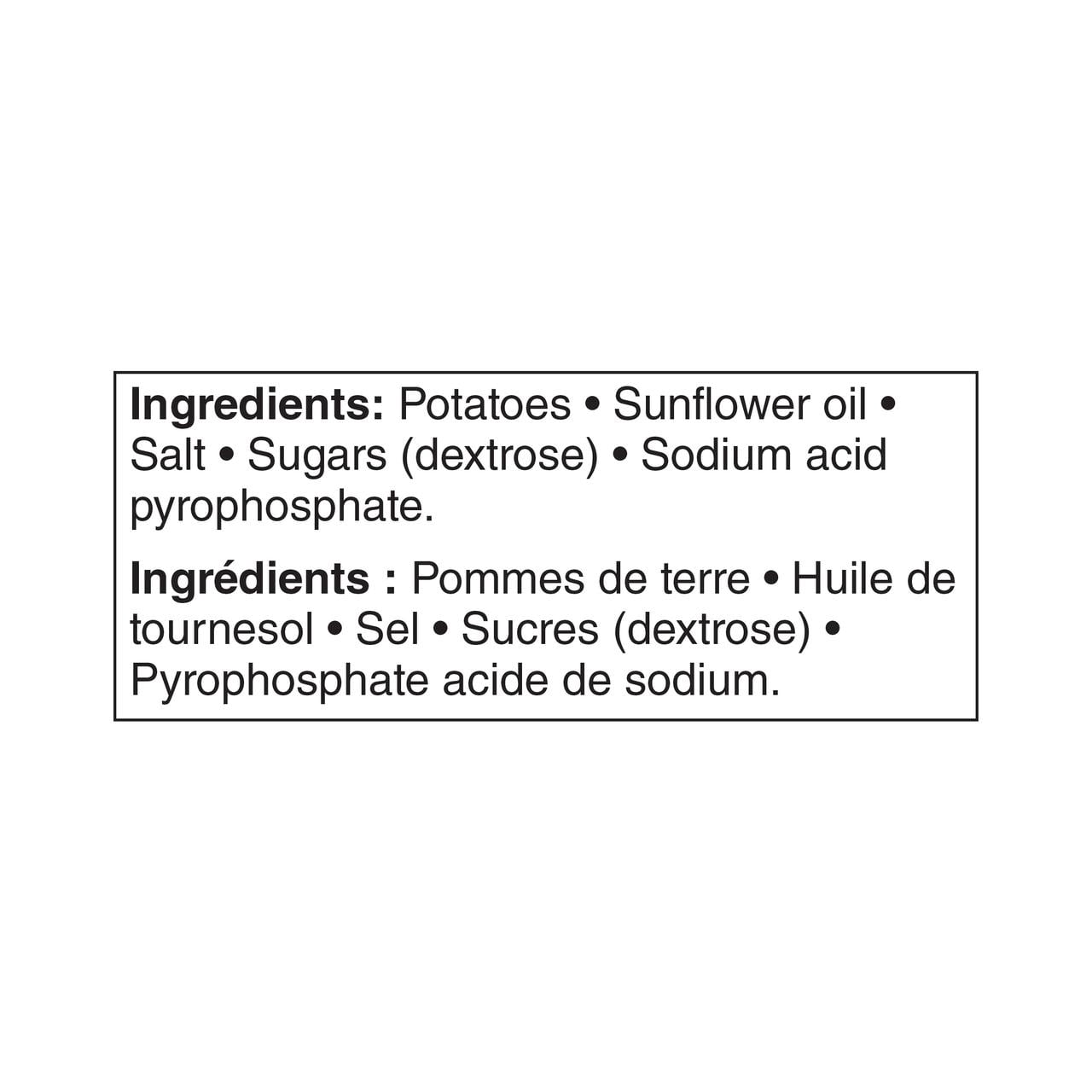 Pommes de terre frites surgelées à coupe ondulée Great Value 900 g