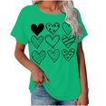 thumbnail image 1 of Cadeau de Saint-Valentin pour Femmes Imprimé Saint-Valentin T-Shirt Mode Confortable Blouses Tops Femme, 1 of 8