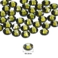 thumbnail image 2 of Uxcell Hotfix Rhinestones Flatback Crystal Glass Gems for Craft Clothes DIY Decoration Olive Green 4.8mm, 2 of 5
