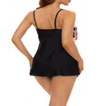 thumbnail image 2 of MesaSe Femmes 2 Pcs Tankini Maillots de Bain Col en V Superposés Hauts à Volants Bas String Ensemble Bikini, 2 of 6
