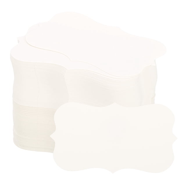 Unique Bargains 2' x 3.5' Blank Paper Business Cards Small Index Flash Cards Words Message Note Card Lace, White 200 Pack