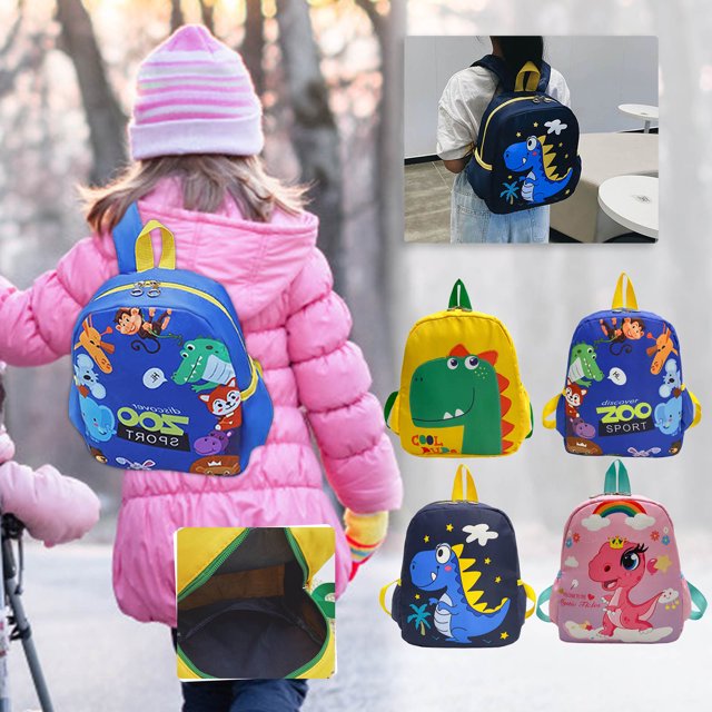 Cute Cartoon Dinosaur Backpack for Students - Lightweight & Durable School Bag with Adjustable Straps