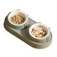 thumbnail image 2 of Pet Food Bowl Set, Exquisite Large Caliber Portable Double Cat Bowl  For Dog, 2 of 8