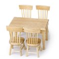 thumbnail image 2 of 5x Dining Table Chair Model Set 1:12 Dollhouse Miniature Furniture Wooden Decor, 2 of 8