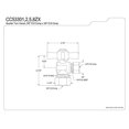 thumbnail image 3 of Kingston Brass Millenium 5/8" OD Compression X 3/8" OD Soupape d'Angle de Compression, Chrome Poli, 3 of 3