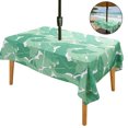 thumbnail image 2 of Nappe d'Extérieur à Imprimé Botanique, Résistante à l'Eau, Anti-Déversement, en Tissu Polyester, Housse de Table avec Trou pour Parasol à Fermeture Éclair pour Déco de Table de Patio et de Jardin, 2 of 9