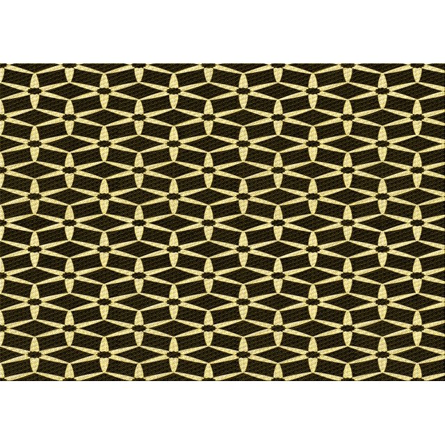 Ahgly Company Tapis d'Intérieur Lavables en Machine, Rectangles Transitionnels Métalliques Dorés, 5' x 7'