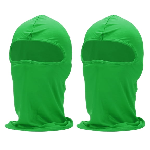 Uxcell 2 Pcs Cagoule d'Été pour le Visage, Cagoule de Protection Solaire en Polyester Couvrant le Visage, Masque Intégral Rafraîchissant pour Hommes Femmes Pêche Moto Cyclisme, Vert