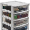 thumbnail image 4 of Gracious Living 6 Drawer Cart White with Clear Drawers, 4 of 6