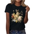 thumbnail image 5 of Pisexur Hauts pour Femmes, Hauts de Printemps pour Femmes 2025, Hauts pour Dames, T-shirt Imprimé Décontracté et Tendance pour Femmes avec Col Rond et Manches Courtes Blanc, 3TG, 5 of 5